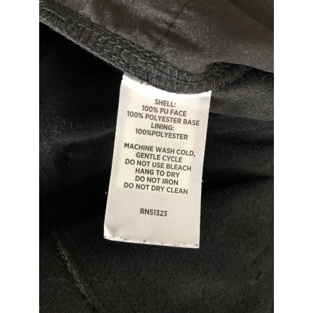 Halogen Pants Faux Leather Straight Leg 5-Pocket Trousers Rich Black NWT Size 14 - Picture 5 of 7